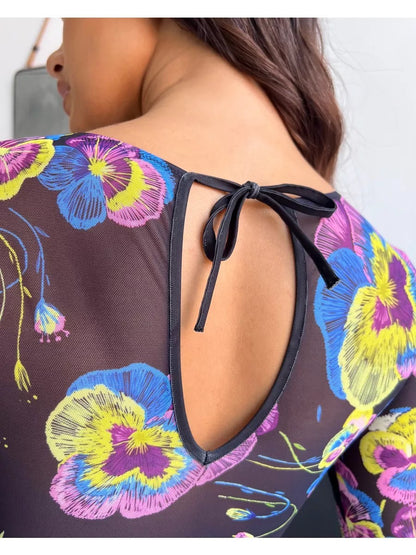 2025 New One Piece Printed Swimsuit Bikini Long Sleeved Swimsuit Bikini Set High Waist Bikinis Swimwear Beach Swimsuit Swimwear