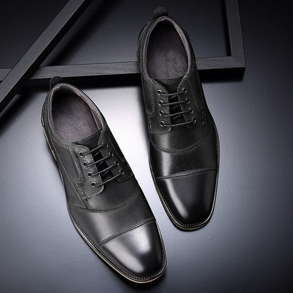 2022 Spring New Men's Business Dress Shoes Genuine Leather England Fashion Casual Oxfords Shoes Classic Three Colors Size 7.5-13