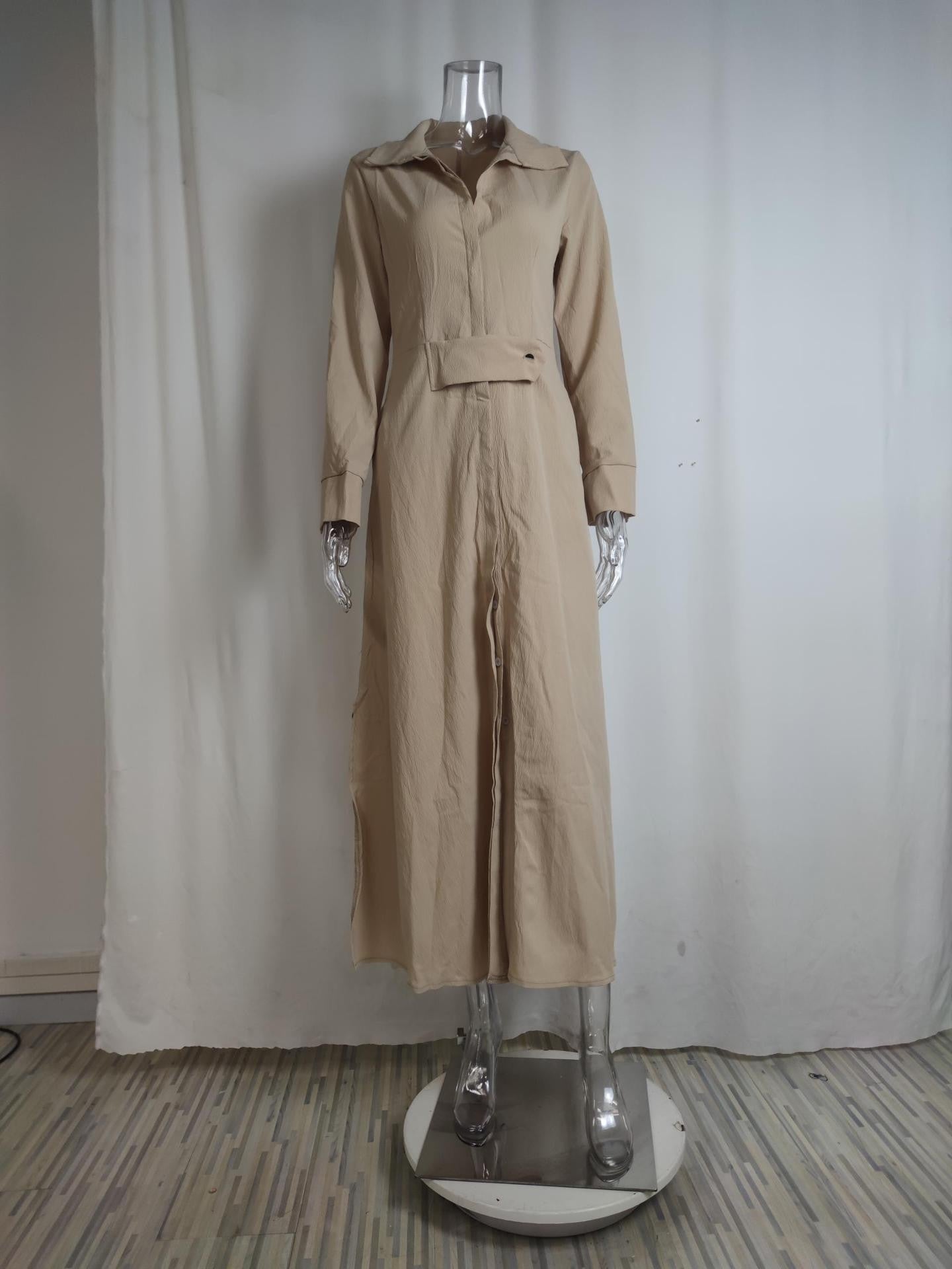 Fashion Spring Overalls Sundress Women 2025 Autumn Dress Casual Elegant longSleeve Baggy Work Vestidos Kaftan Maxi Long Dress