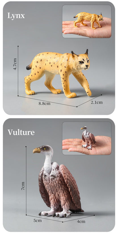 Conjunto de Brinquedos Montessori de Animais Selvagens - Leão Elefante Antílope Miniaturas de Animais Figuras de Ação Zoológico Presente Educacional para Crianças