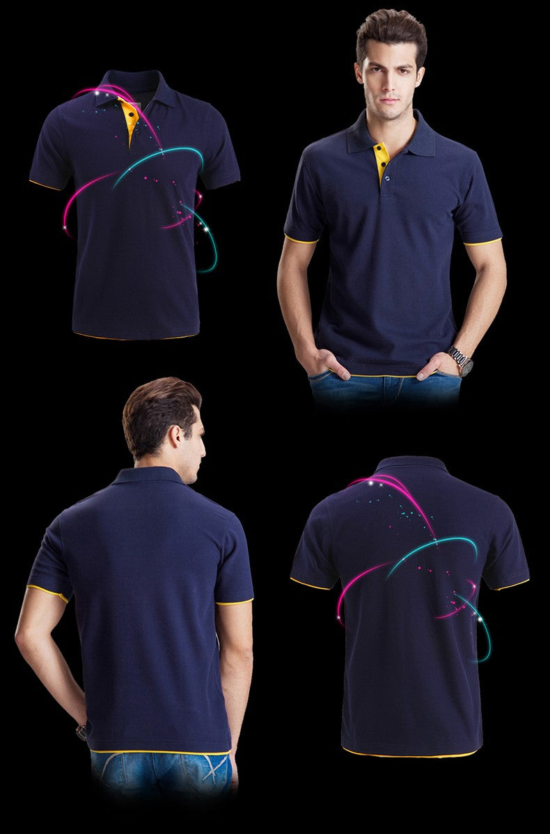 URSPORTTECH Men's Polo Shirt For Men Desiger Polos Men Cotton Short Sleeve shirt Clothes jerseys golftennis Plus Size XS- XXXL
