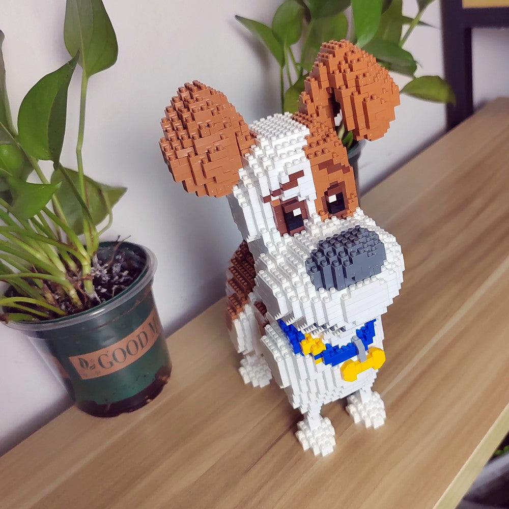 KNEW BUILT Modelo de Cachorro Dachshund Micro Mini Blocos de Construção Conjunto Brinquedos Educacionais Recreativos Presente para Amantes de Pets Peças de Decoração