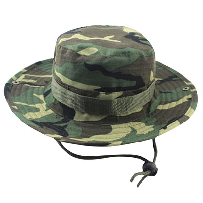 Fashion Men And Women Outdoor Camping Sport Travel Camouflage Fisherman Sunscreen Hat Foldable Wide Brim Soft Hat