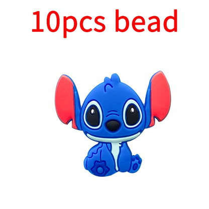 10pcs Mickey Minnie Silicone Pacifier Clips Food Grade Teethers For Baby DIY Baby Soother Nursing Pacifier Chain Accessories