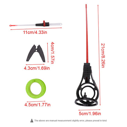 Cana de Pesca de Gelo FTK Mini Portátil de Inverno Haste de Plástico ABS Destacável Impermeável Ponta de Reposição da Haste