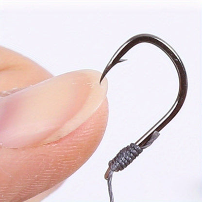 50 Anzóis Pequenos Com Linha PE 3#-8# Anzóis Pré-Amarrados String Hook Sub-linha para Pesca de Carpa