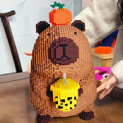 Brinquedo Grande de Capivara para Crianças, Capivara Gigante de Aniversário, Figura Capivara, Conjunto de Construção de Natal, Decoração para Casa para Maiores de 6 Anos