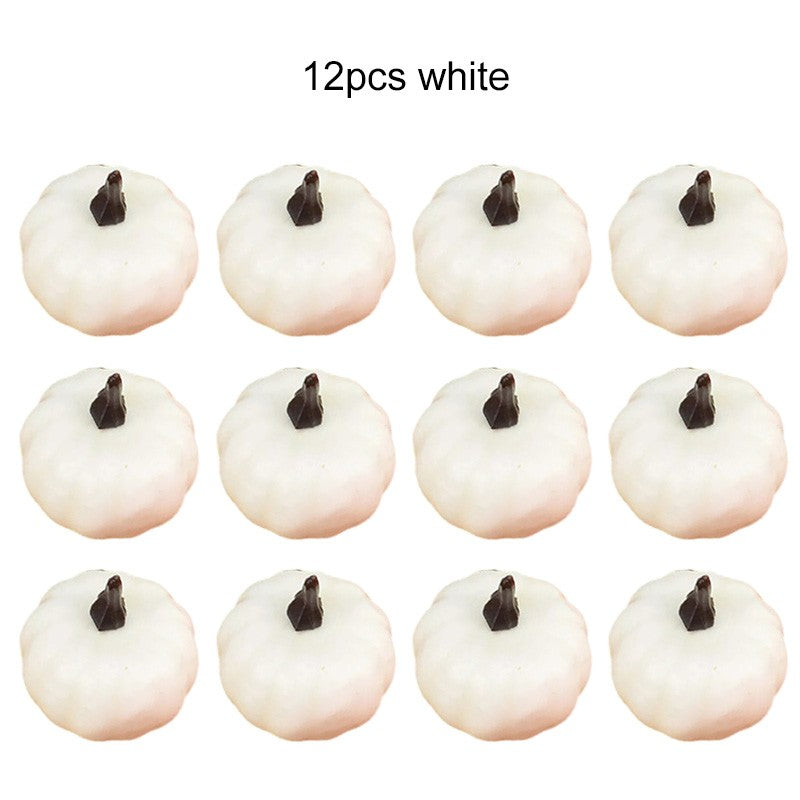 6/12pcs Simulated Pumpkin Decoration 5.5cm Vegetable Model Yellow / White Halloween Family Party Atmosphere DIY Decorations TMZ