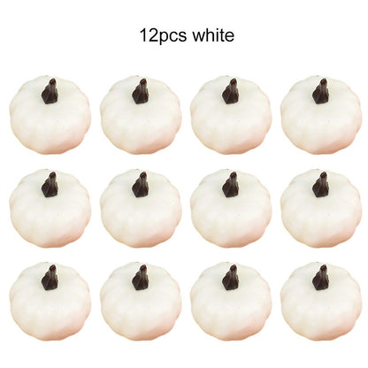 6/12pcs Simulated Pumpkin Decoration 5.5cm Vegetable Model Yellow / White Halloween Family Party Atmosphere DIY Decorations TMZ