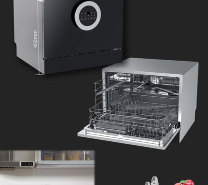 Space Saving Dish Washer Machine  Built-in Dishwasher 6 Sets Capacity for RV Hotel Household Kitchen Use