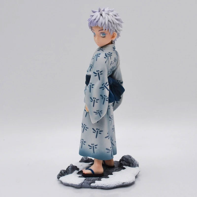 Boneco de Anime Jujutsu Kaisen Satoru Gojo Q Version Boneco de Ação Fofo Enfeite de Mesa de Anime Modelo de PVC Estátua Coleção Brinquedo Presente