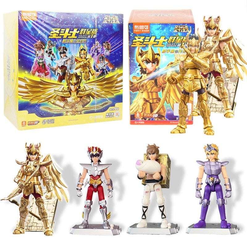Blokees Gold Saint Action Figure Versão Galáxia 02 Libra Dohko Sagitário Saint Seiya Brinquedos de Montar Presente de Aniversário Infantil
