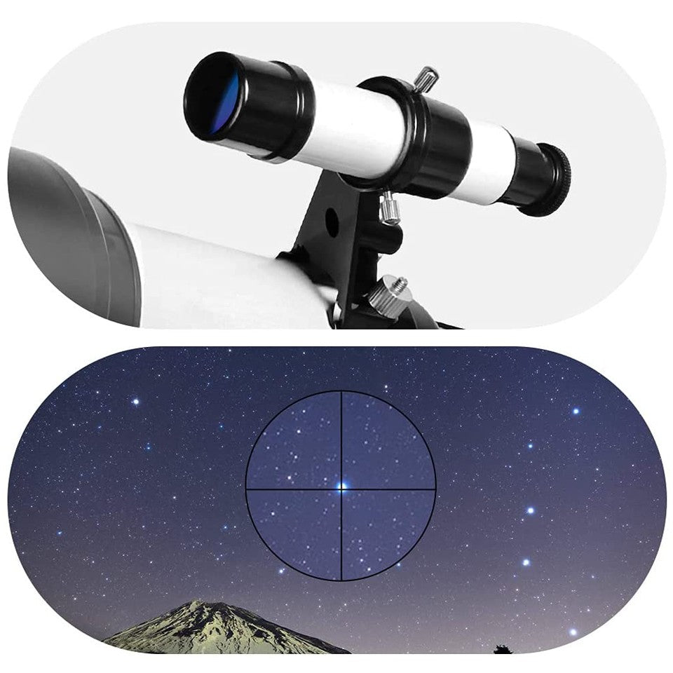 Telescópio Astronômico 30070 com Espelho Localizador Tripé Clipe de Telefone Alta Ampliação Entrada Usando Observação Astronômica de Estrelas
