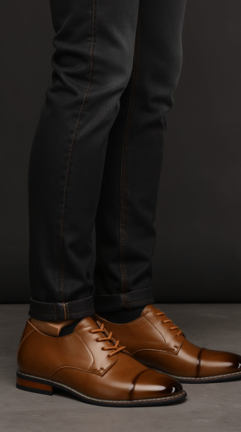 Men's Dress Shoes Fashion Comfortable 2025 Brand Leather Shoes Men