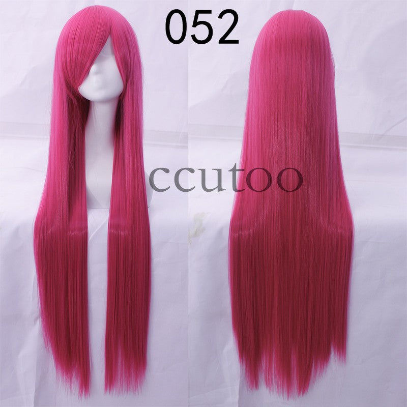ccutoo 100cm Peruca de Cosplay Reta Sintética de Cabelo Longo de Alta Temperatura 82 Cores Disponíveis