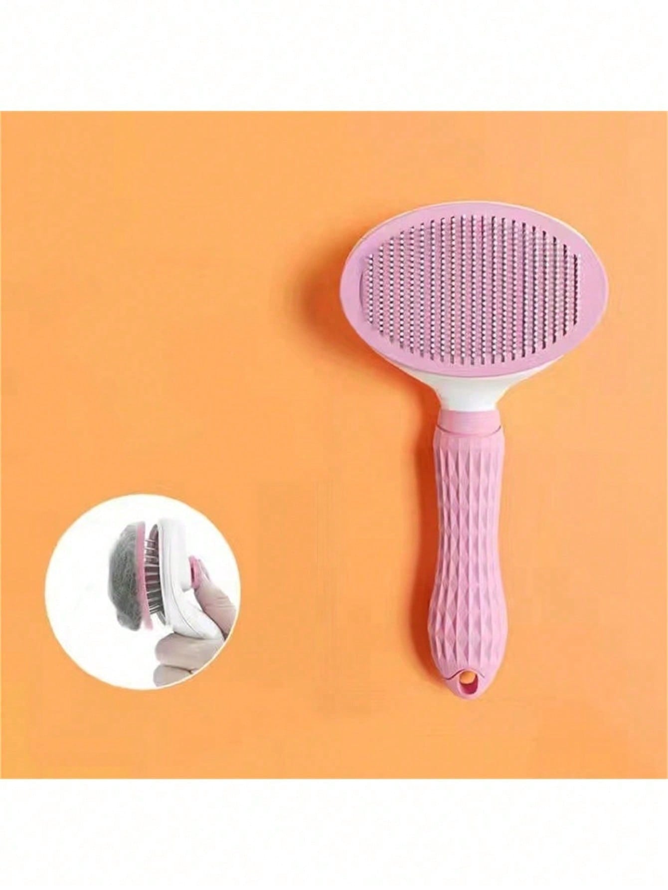 1 Escova para Cães, Escova para Gatos, Pente Pulga, Escova de Limpeza Automática, Escova de Pelo para Animais de Estimação, Escova de Massagem para Animais de Estimação, Escova para Remover Pelos Soltos
