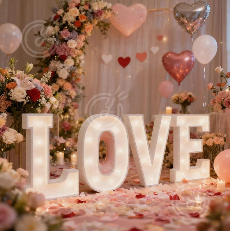 Love Light Up Signage Custom Wedding Decor Sign Bulb Giant Outdoor LED Marquee Letters Party Wedding Birthday Illuminated Sign
