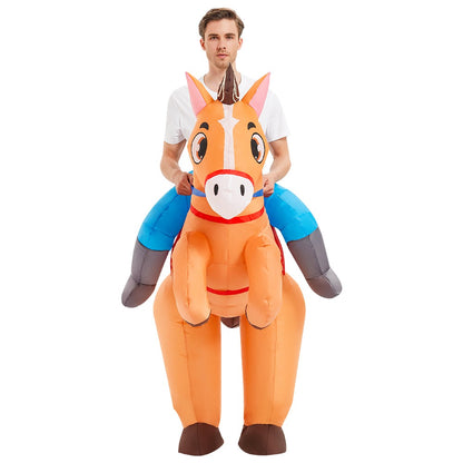 HOT Anime Dinosaur Inflatable Costume Party Mascot Costumes Suit Disfraz Cosplay Halloween Costumes For Adult Kids Dress