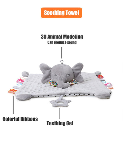 Newborn Baby Plush Stuffed Toys Cute Animal Blanket Comforter Bunny Elephant Soothe Appease Towel Baby Gift