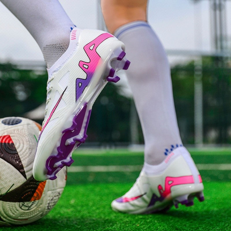 New Men Football Boots Match Indoor Long Spikes Ultralight Grass Cleats Breathable Soccer Shoes Sneakers Training Drop Shipping