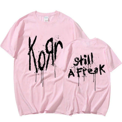 Korn Music Concert Rock Band World Tour Pure Cotton T-shirt Personalized Street Versatile 2024 Summer Fashion T-shirt