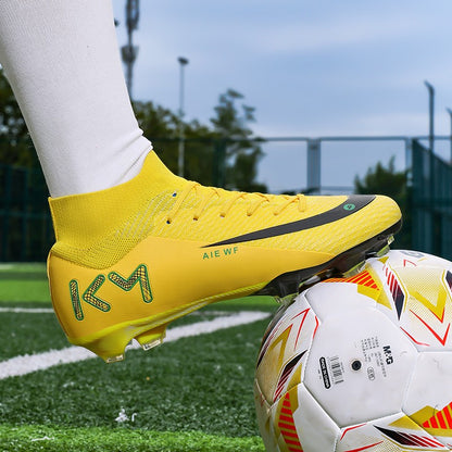 New Men Soccer Shoes Adult Futsal Sport Indoor Football Boots Cleats Non-Slip Boys Grass Ultralight Turf Comfortable Match