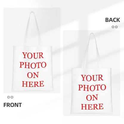 Customized Canvas Bags Shopper Shoulder Bag Big Women Designer Handbags Shopping Tote Casual Woman Students Beach Bag