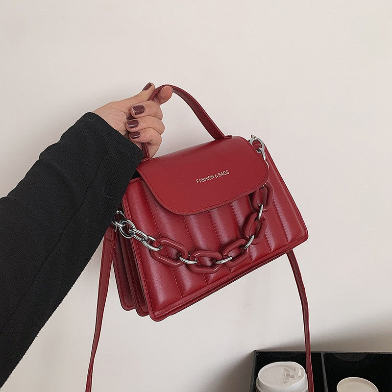 New Chains Shoulder Bag Women Solid Color Crossbody Bag Designer Messenger Handbag and Purse Luxury Top-handle Bag feminina