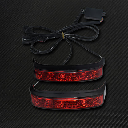 Luz de Seta de Motocicleta Luz de Freio Traseira Alforje Indicadores de Cauda para Harley Street Glide Road King CVO Limited FLHX 2014-2022