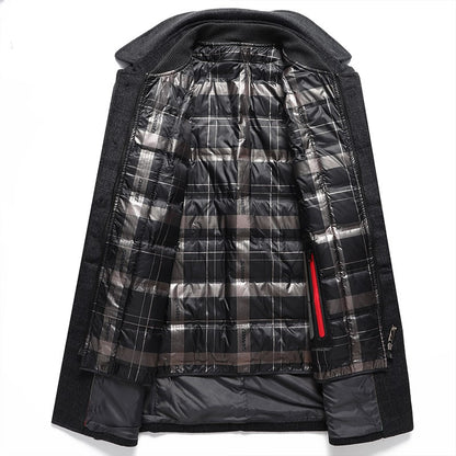 2024 New style Men's Woolen Coat Winter Classic Casual Overcoat Mens high quality Thicken trench coat men full size M-4XL