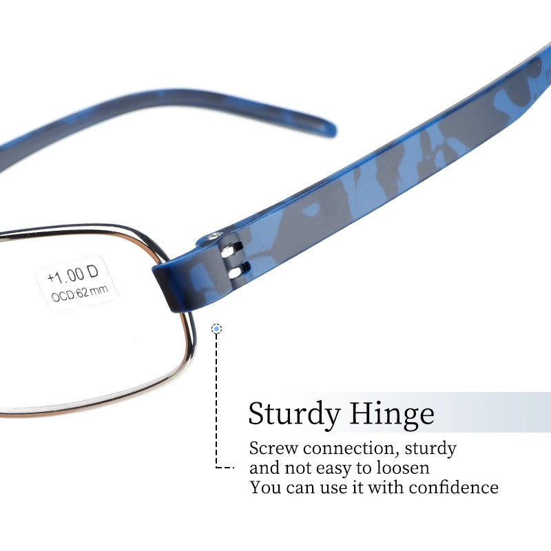 Guanhao Transparent Optical Reading Glasses Man Clear Women Presbyopia Hyperopia Reading Glasses Frame Alloy Ultralight HD View