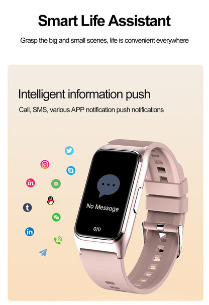 ECG+PPG Smart Watch Health Monitoring Blood Pressure Uric Acid Blood Fat bracelet Bluetooth Call Reminder Waterproof SmartWatch