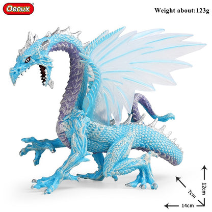 Oenux Simulação Dinossauro Dragão Tartarugas Touro de Fogo Orangotango Golem de Magma Modelo Animal Figuras de Ação Coleção de PVC Brinquedo Infantil Presente