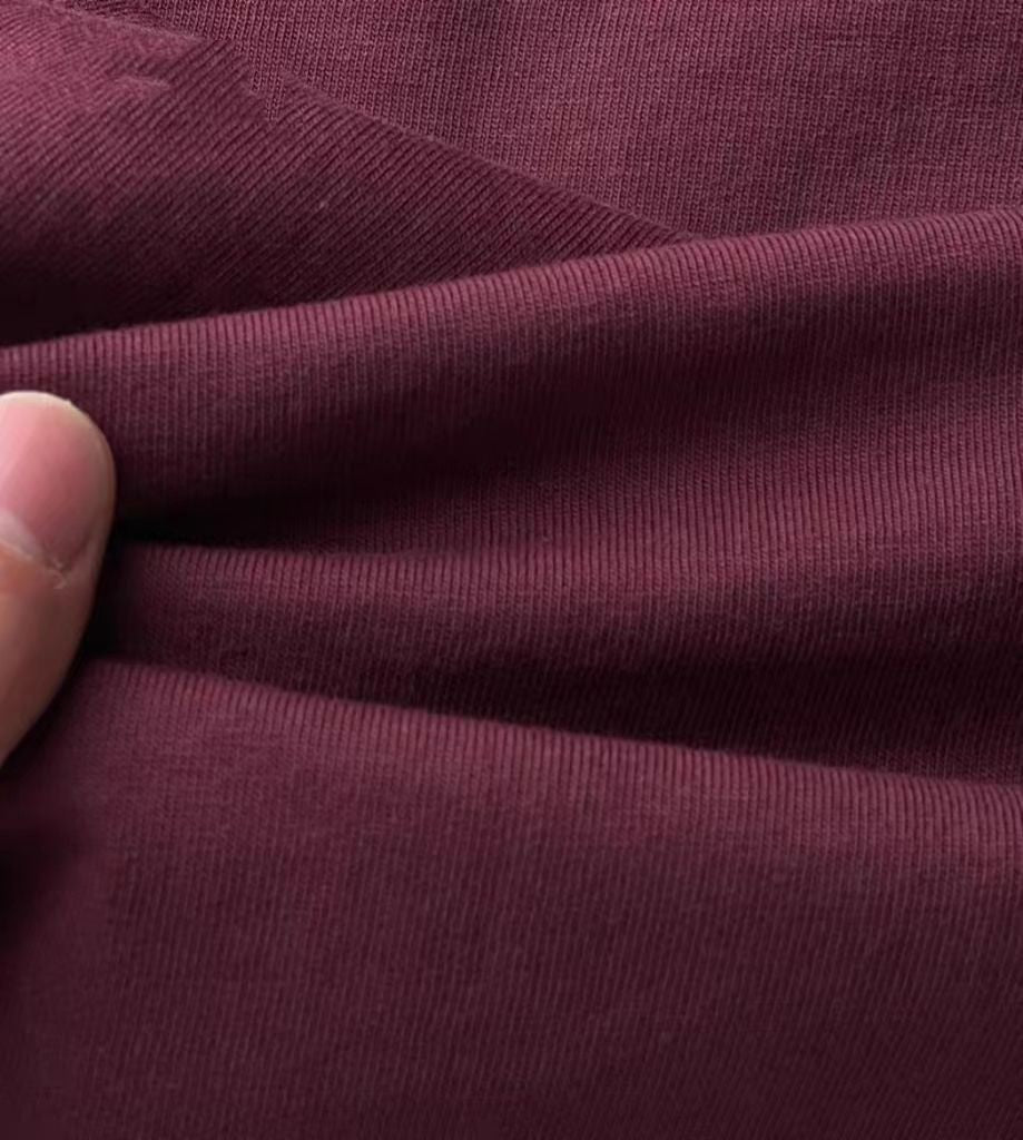 Cotton Solid Color Long-sleeved T-shirt Spring Autumn O-neck Bottoming Tops Men Women Purple Heavy Casual T-shirts for Couples