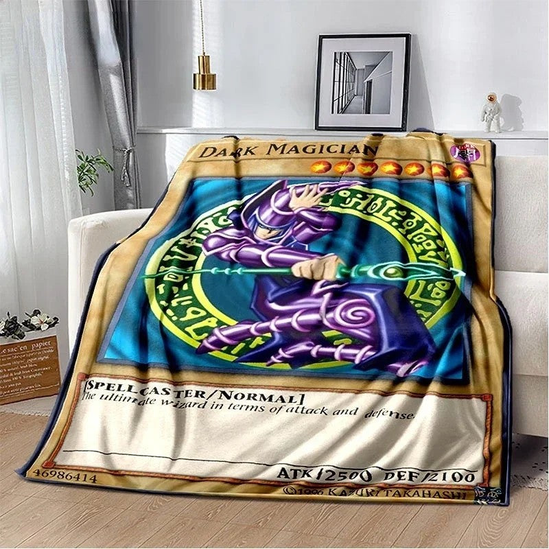 Cobertor de Jogar Yu Gi Oh Anime Dragão Branco de Olhos Azuis Desenho Animado Macio de Pelúcia Mantas de Quarto Escritório Colcha Decoração de Casa