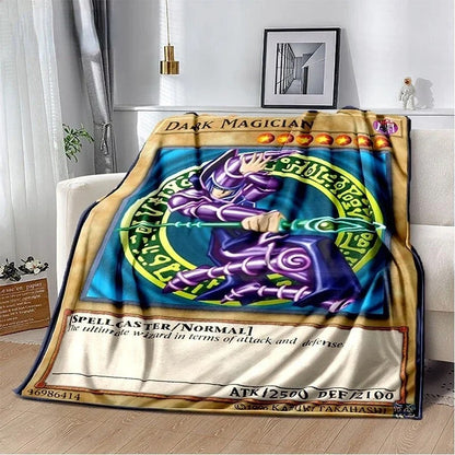 Cobertor de Jogar Yu Gi Oh Anime Dragão Branco de Olhos Azuis Desenho Animado Macio de Pelúcia Mantas de Quarto Escritório Colcha Decoração de Casa