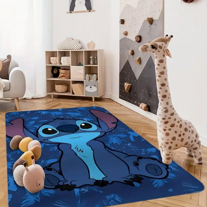 Stitch Large-area Pad Washable Polyester Cartoon Pad Suitable for Living Rooms and Bedrooms Perfect for Anime Home Decoration