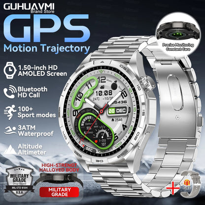 Smartwatch 2026 Novo Watch 6 Pro Masculino Tela HD AMOLED GPS Trajetória de Movimento Frequência Cardíaca Chamada Bluetooth SmartWatch IP68 à prova d'água