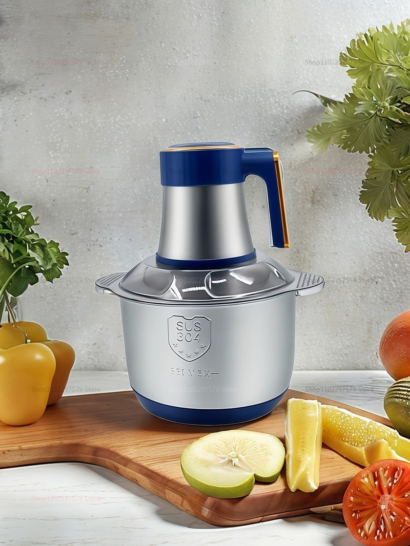 Moedor de Carne Elétrico Processador de Alimentos Aço Inoxidável 304 Multiuso Picador de Legumes Liquidificador de Papinha de Bebê Utensílio de Cozinha