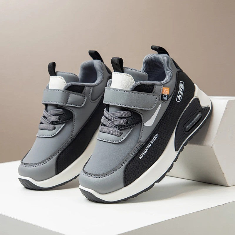 PU Leather Sport Shoes for Children 2025 Trend Fashion Kids Sneakers Soft-soled Outdoor Boys Girls Running Shoes