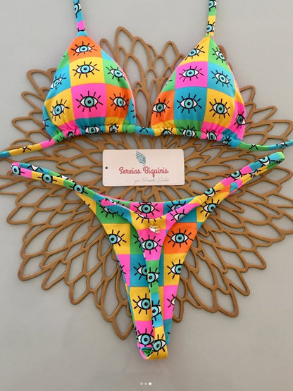 Micro Bikinis 2025 Women Swimsuit New Sexy Swimwear Halter Bikini Set Brazilian Biquini Female Thong Beachwear Party Wear