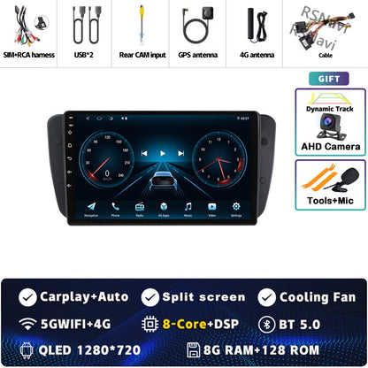 Android 15 For SEAT Ibiza 6J IV 4 2008 - 2015 2K QLED Stereo Car Radio Multimedia Video Player GPS AI Voice CarPlay Head Unit