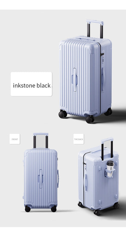 New Process Plastic Frame Suitcase 20-inch Carry-on Luggage 28-inch Thickened Trolley Case Large Capacity Travel Bag with Passwo
