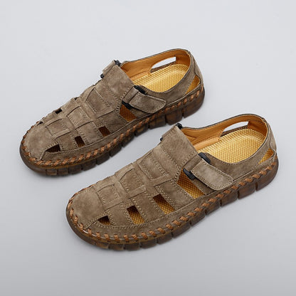 Handmade Men's Shoes Outdoor Shoe Men Casual Men Shoes Breathable Suede Leather Shoe Anti-Skid Walking Shoe Hot Sale Footwear