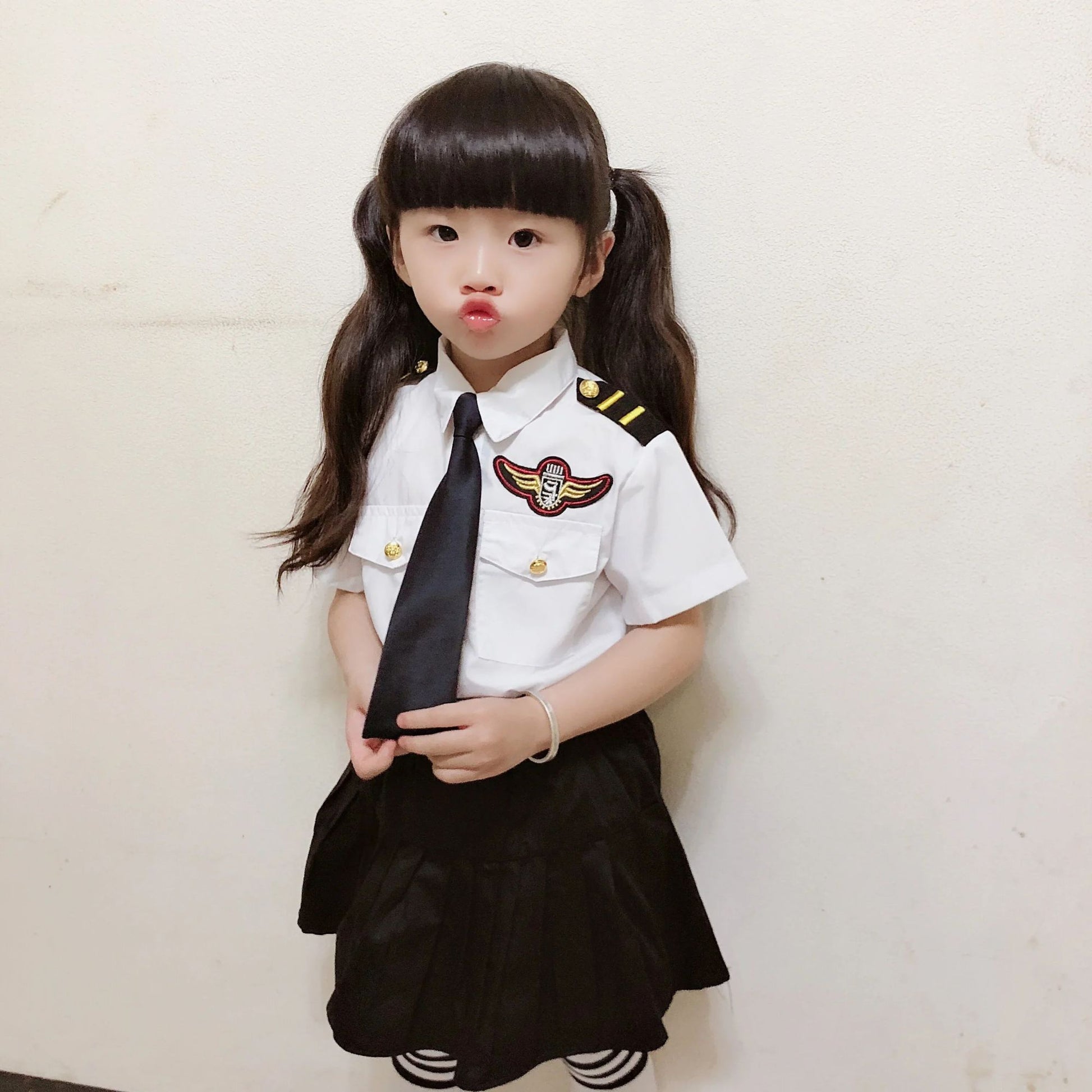 2025osplay Costumes pour enfants, uniforme de pilote d'avion, vêtements de classe de profession