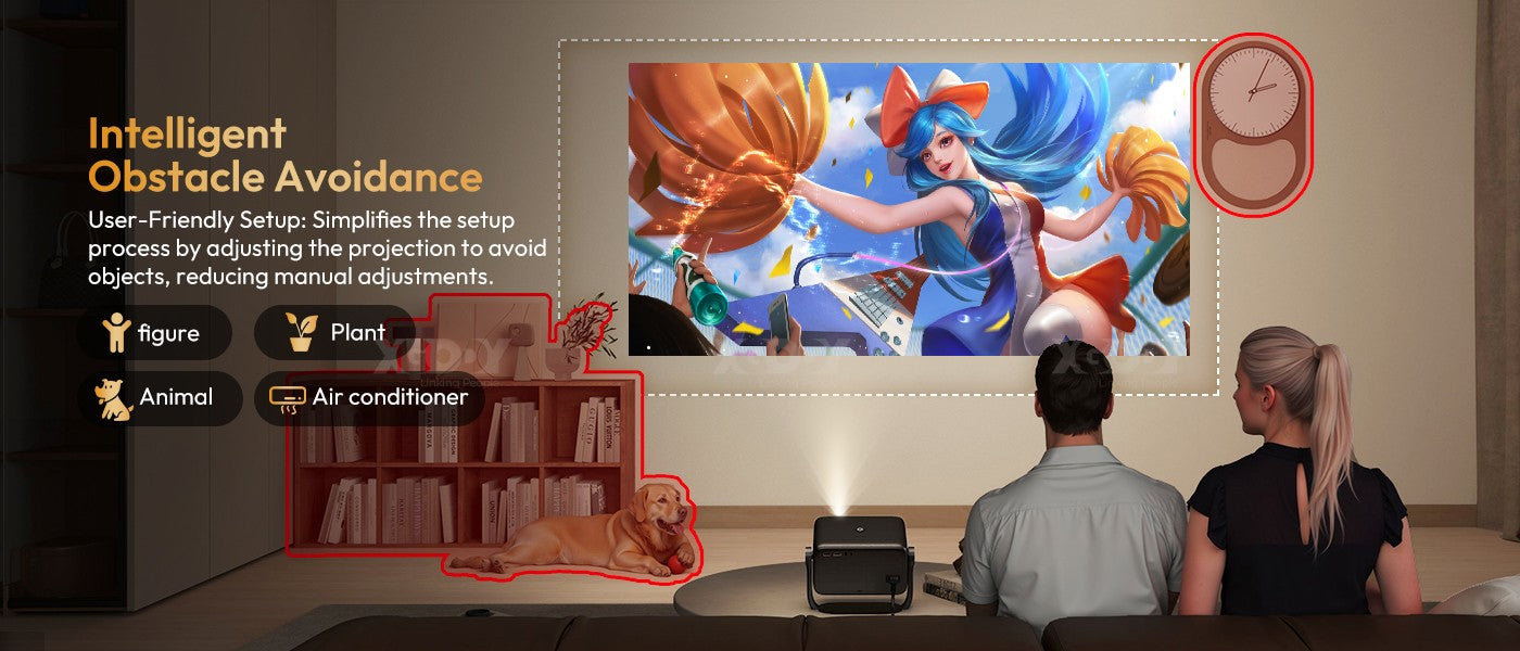 Projetor XGODY A6/N6 Netflix Oficial Controle de Voz 500-600 ANSI Android 4K Beamer Nativo 1080P FHD WiFi Home Theater