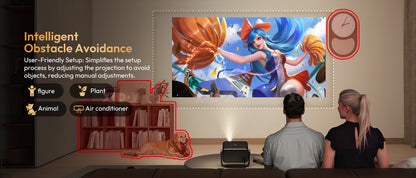 Projetor XGODY A6/N6 Netflix Oficial Controle de Voz 500-600 ANSI Android 4K Beamer Nativo 1080P FHD WiFi Home Theater