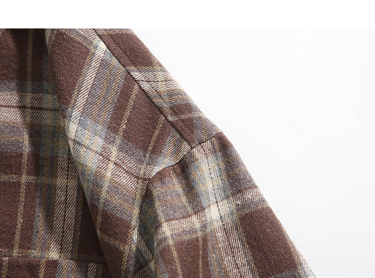 2025 Mens Cotton Plaid Style Cargo Shirts Casual Dress Short Sleeve Work Streetwear Blouses M-5XL