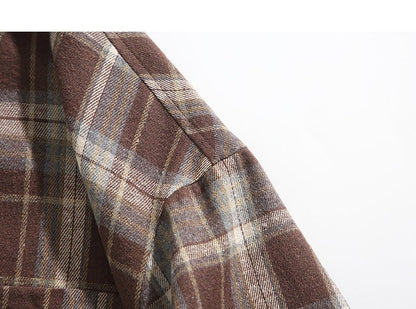 2025 Mens Cotton Plaid Style Cargo Shirts Casual Dress Short Sleeve Work Streetwear Blouses M-5XL