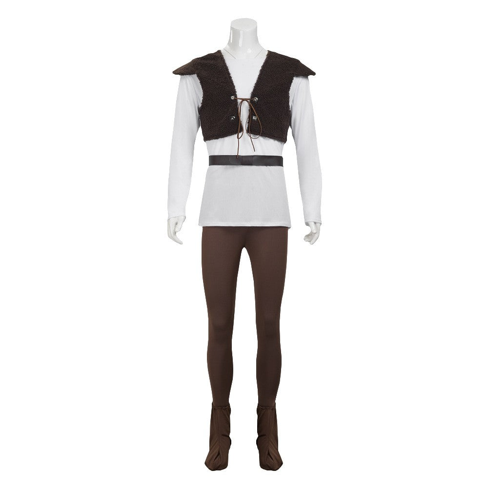Shrek Cosplay Costumes Green Hat Shrek Top Leather Vest Pants for Men Performance Role Play Halloween Carnival Party Outfits